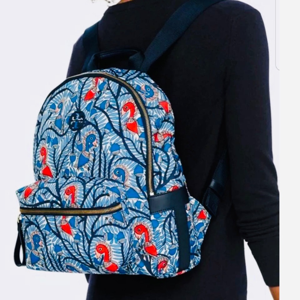 Tory Burch Tilda Floral Nylon Medium Backpack